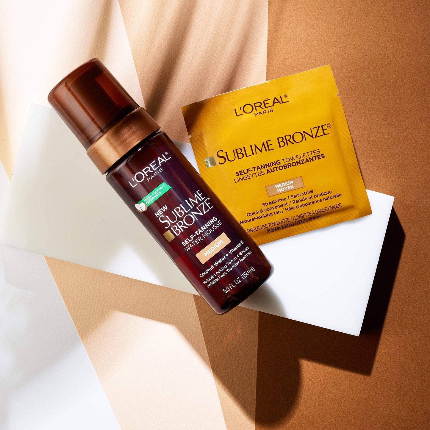 L'Oreal Paris Sublime Bronze Self Tanning Towelettes, Streak-Free, Natural Looking Tan, 6 ct - PrimeBioHealth - canada supplements