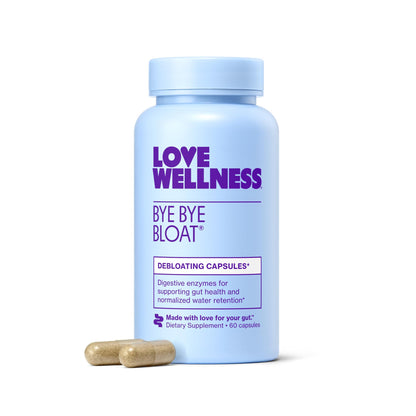 Love Wellness Bye Bye Bloat | Digestive Enzymes for Fast Acting Bloating Relief for Women | Helps Reduce Water Retention & Gas Relief | Supports Digestive Health - PrimeBioHealth - canada supplements