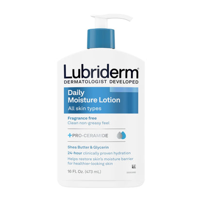 Lubriderm Fragrance Free Daily Moisture Lotion + Pro-Ceramide, Shea Butter & Glycerin, Face, Hand & Body Lotion for Sensitive Skin - PrimeBioHealth - canada supplements