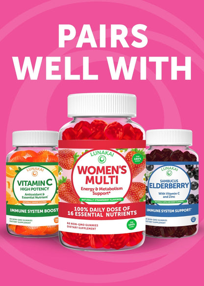 Lunakai USA Made Prebiotic + Probiotic Gummies for Women and Men - High Potency 5 Billion CFUs with Fibers - Non-GMO Gut Health Support - 3 Pack - PrimeBioHealth - canada supplements