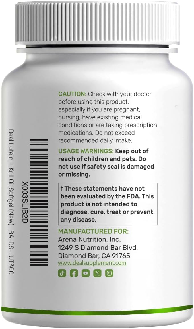 Lutein and Zeaxanthin Supplements, 40mg Per Serving, 300 Softgels – Plus Astaxanthin, Omega-3s, & Phospholipids – Non-GMO - PrimeBioHealth - canada supplements