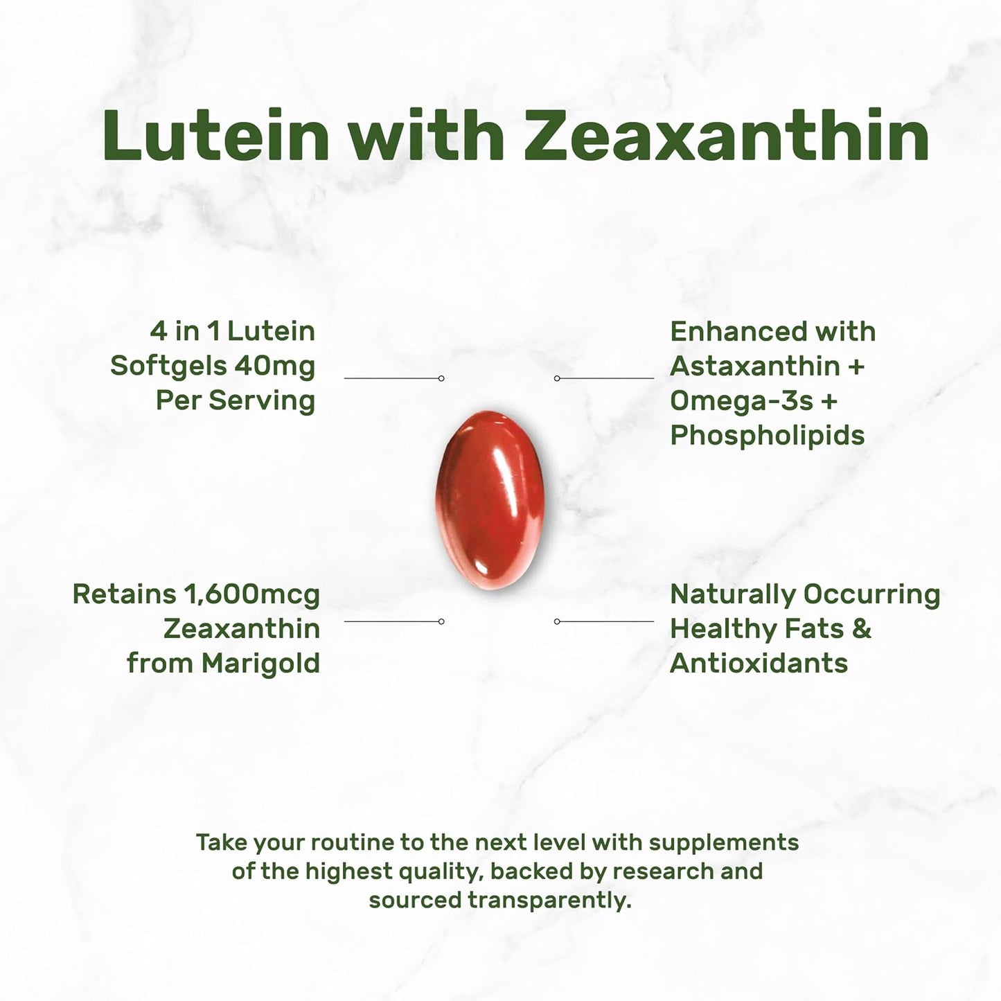 Lutein and Zeaxanthin Supplements, 40mg Per Serving, 300 Softgels – Plus Astaxanthin, Omega-3s, & Phospholipids – Non-GMO - PrimeBioHealth - canada supplements
