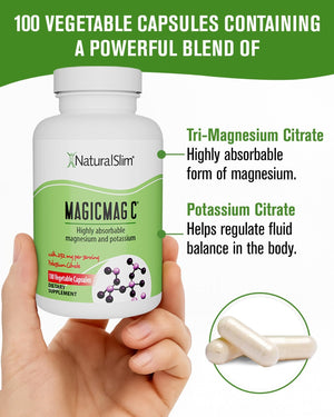 MagicMag C by NaturalSlim, Magnesium Citrate Capsules for Muscle Relaxation, Sleep Quality, Nerve Function & Electrolyte Support, Daily Magnesium Supplement - PrimeBioHealth - canada supplements