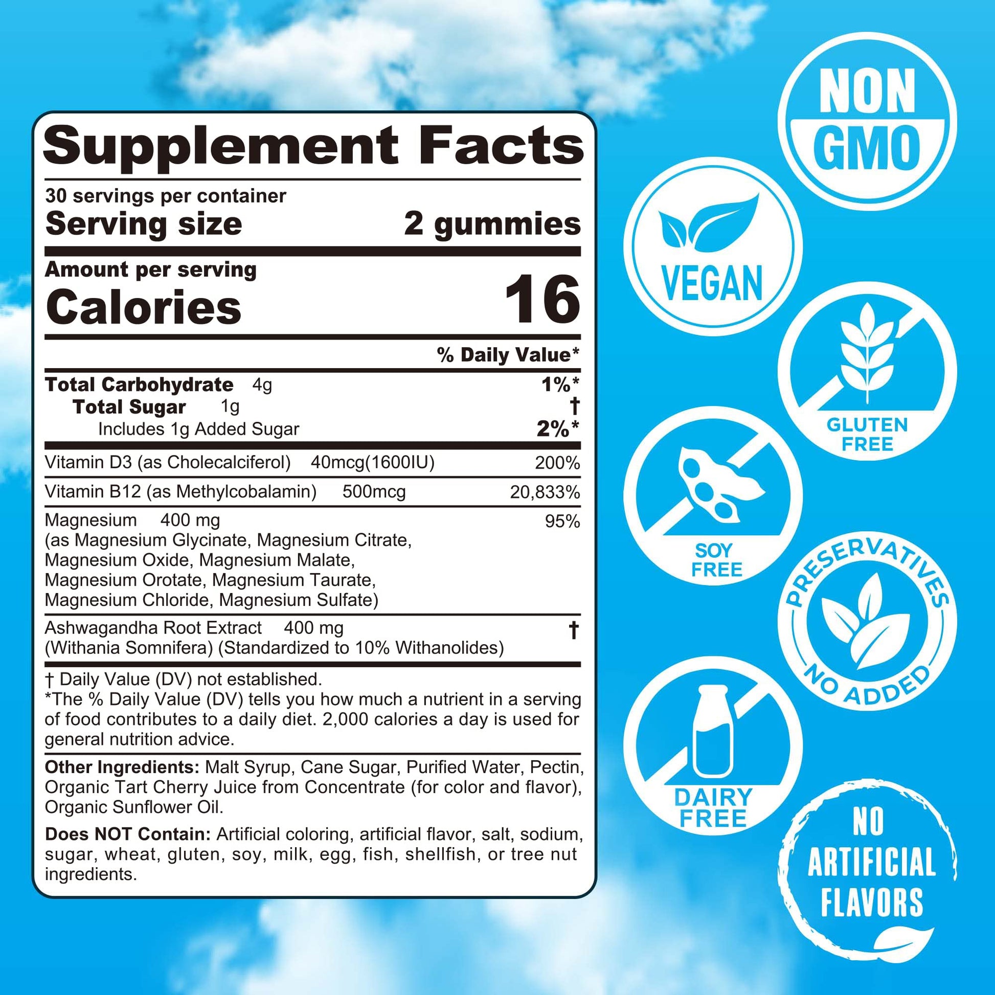 Magnesium Complex Gummies 400mg | as 8 Forms of Magnesium Glycinate, Malate, Citrate, Taurate, Oxide & More | w/Ashwagandha Extract, D3 & B12 Supports for Calm, Zzz - PrimeBioHealth - canada supplements