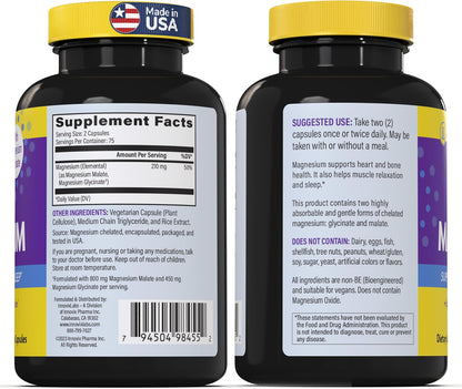 Magnesium & Curcumin Bundle: InnovixLabs Advanced Magnesium (150 Time-Release Capsules) InnovixLabs Turmeric Curcumin (100 Time-Release Tablets). Promotes Relaxation, Bones, Muscle and Immune Health.* - PrimeBioHealth - canada supplements