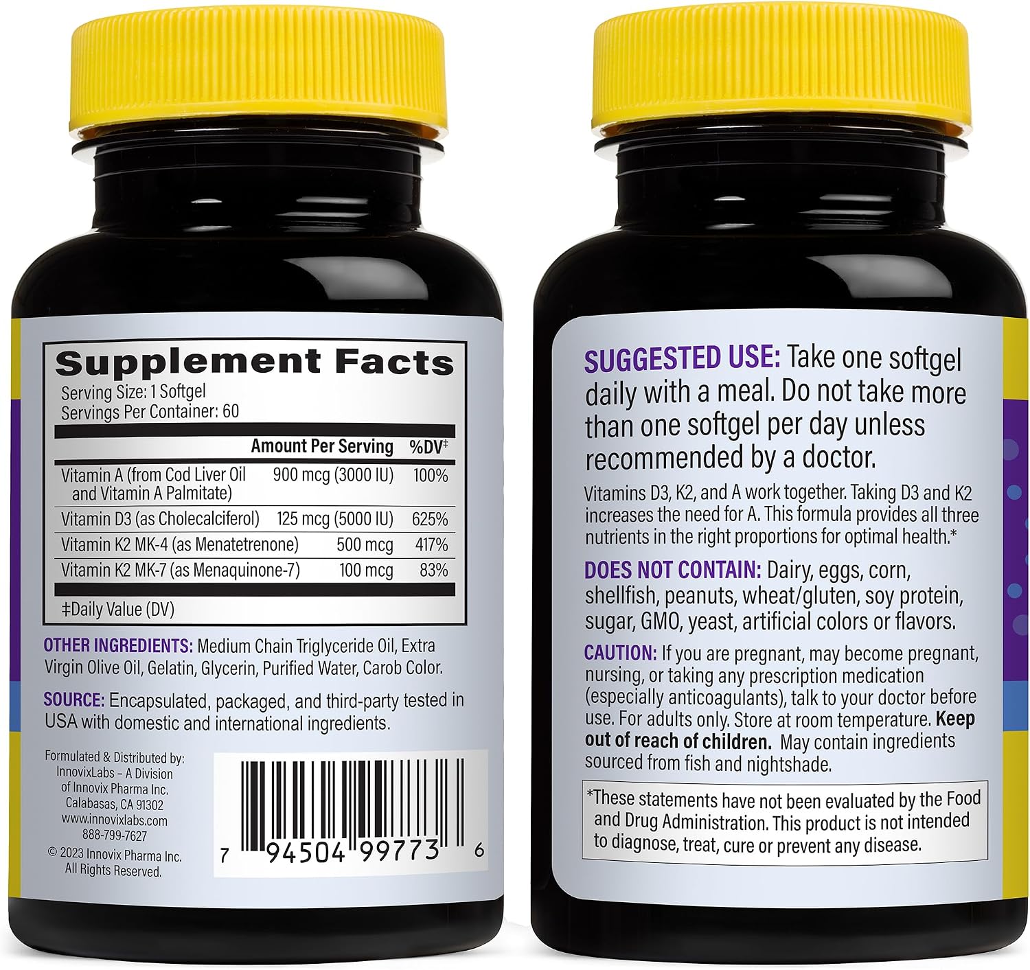Magnesium & D3 Bundle: InnovixLabs Advanced Magnesium (150 Time-Release Capsules) and InnovixLabs Vitamin D3 +K2 Supplement (60 Softgels). Optimal Calcium Absorption, Supports Bone and Immune Health.* - PrimeBioHealth - canada supplements