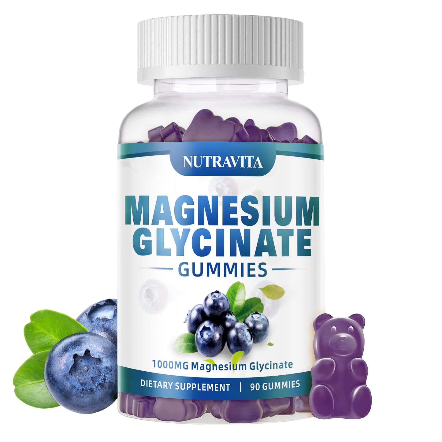 Magnesium Glycinate Gummies 1000mg with Magnesium L-Threonate,Chelated Magnesium Potassium Complex Supplement with VitD, B6, CoQ10, Calcium,Supports for Memory - PrimeBioHealth - canada supplements