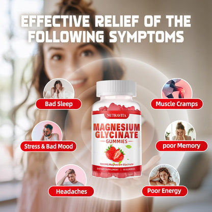 Magnesium Glycinate Gummies 1000mg with Magnesium L-Threonate,Chelated Magnesium Potassium Complex Supplement with VitD, B6, CoQ10, Calcium,Supports for Memory - PrimeBioHealth - canada supplements