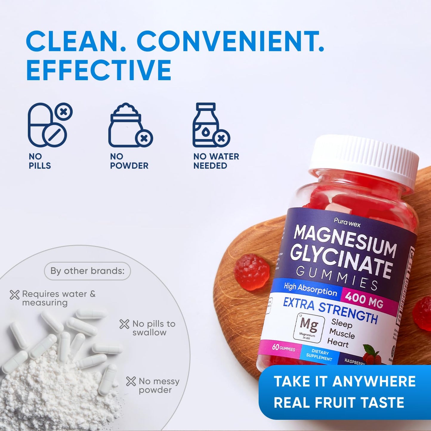 Magnesium Glycinate Gummies 400mg, High Absorption Magnesium Supplement for Women - PrimeBioHealth - canada supplements