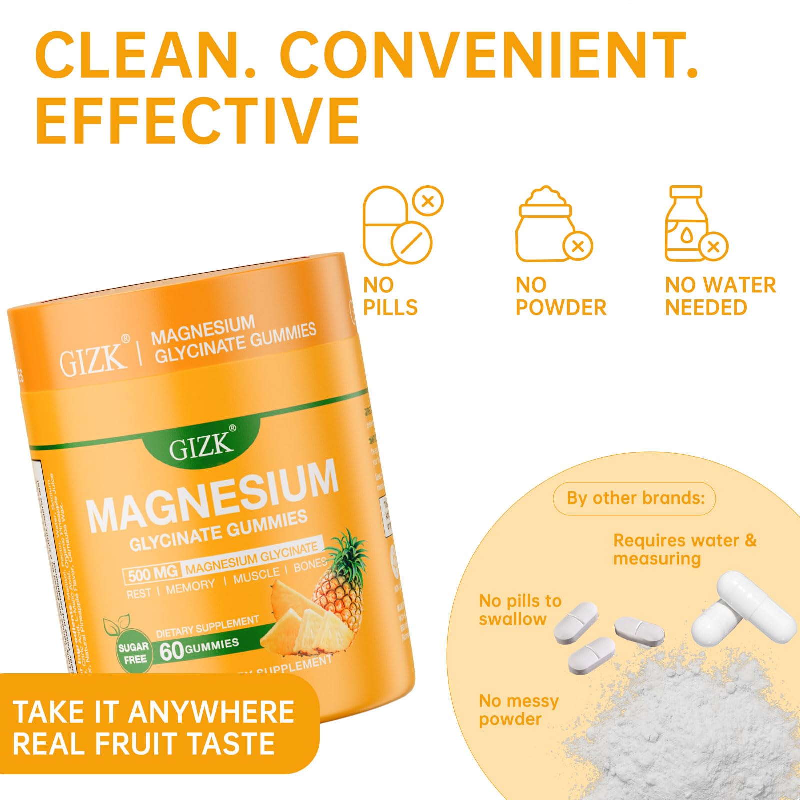 Magnesium Glycinate Gummies 500mg – Sugar Free Magnesium Gummies for Sleep, Stress, Muscle & Nerve Support – for Adults & Kids 4+, Vegan, - PrimeBioHealth - canada supplements