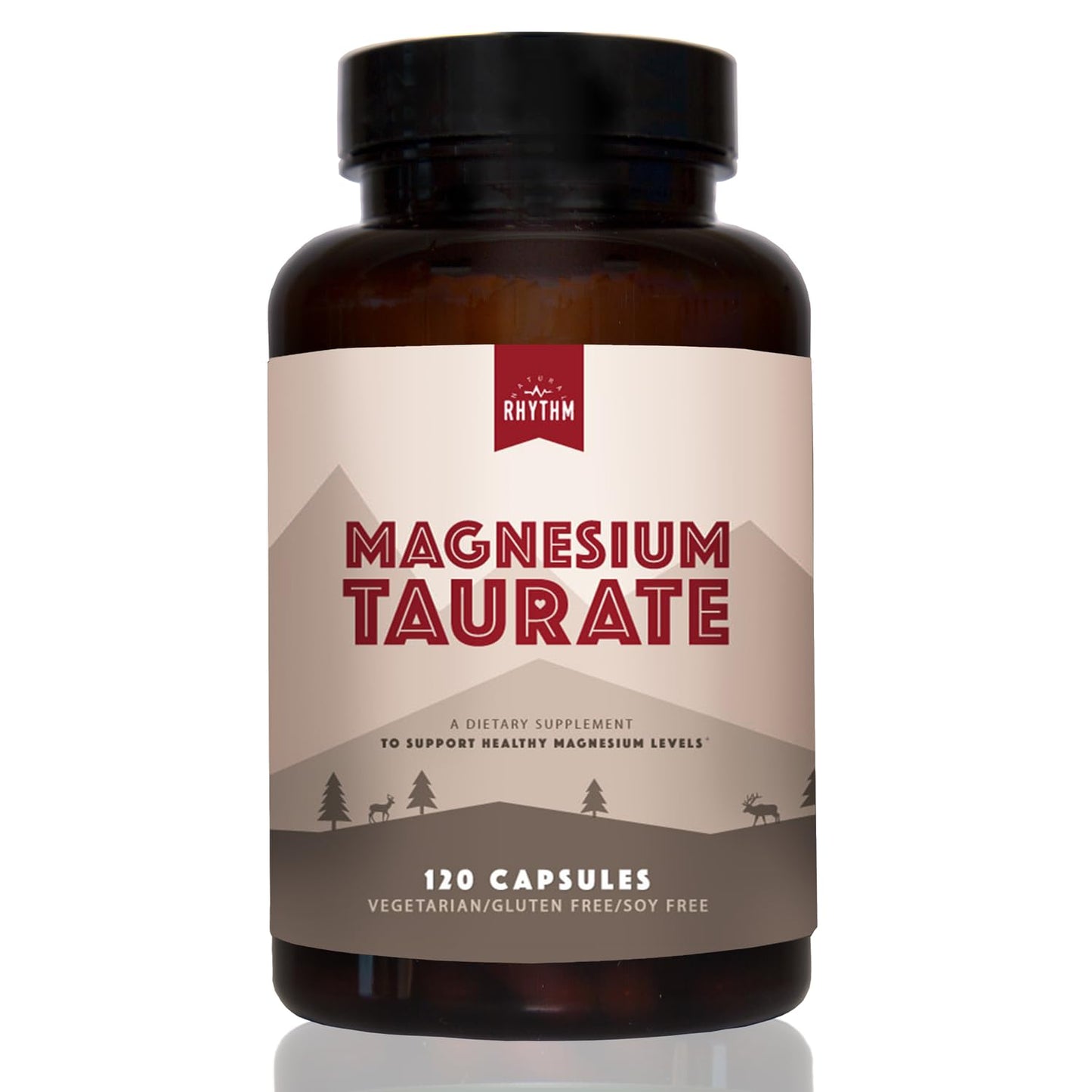 Magnesium Taurate 750mg (150mg Elemental Magnesium) – 120 Vegetarian Capsules – High-Absorption Magnesium Taurate Supplement for Heart, Muscle, and Nerve Support - PrimeBioHealth - canada supplements