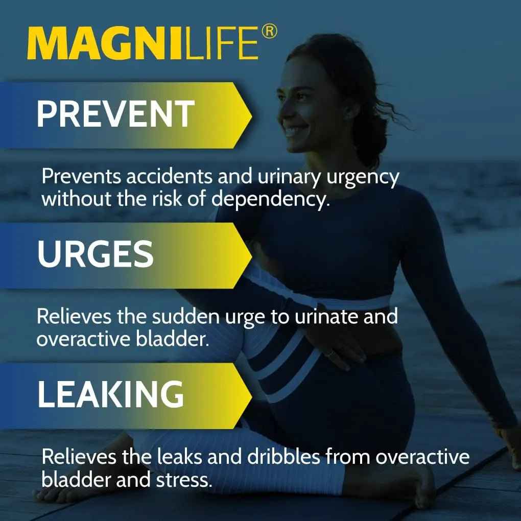 MagniLife Bladder Relief Tablets (125 Ct), Fast-Dissolving Homeopathic Support for Overactive Bladder, Leaks from Sneezing, Coughing or Movement, Daily Use Formula Safe for Men & Women