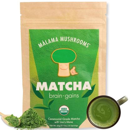 Malama Matcha Powder Duo Bundle – Ceremonial Grade Matcha Original & Coconut Latte Powders with Organic Lion’s Mane – Premium Japanese Green Tea | Organic, Gluten-Free & Vegan for Energy & Focus - PrimeBioHealth - canada supplements