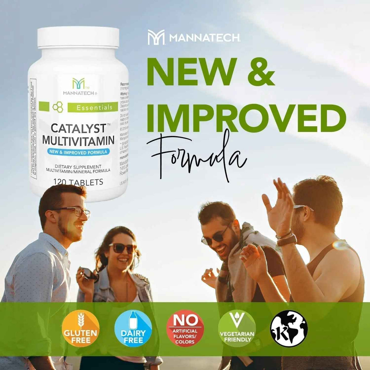 Mannatech Catalyst Multivitamin 120 Tablets, Maximize Your Multivitamin. Provides Antioxidants Vitamin A, Vitamin C, and Vitamin E