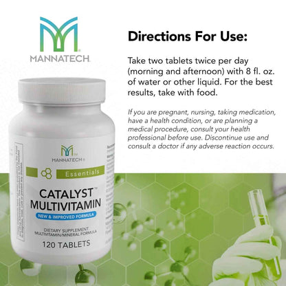 Mannatech Catalyst Multivitamin 120 Tablets, Maximize Your Multivitamin. Provides Antioxidants Vitamin A, Vitamin C, and Vitamin E