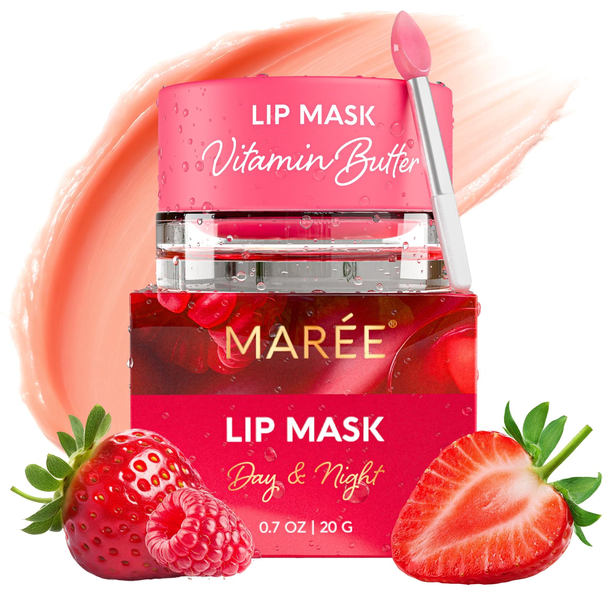 MAREE Lip Mask Overnight - Lip Moisturizer For Very Dry Lips - Hydrating Lip Butter Balm with Hyaluronic Acid & Collagen - PrimeBioHealth - canada supplements