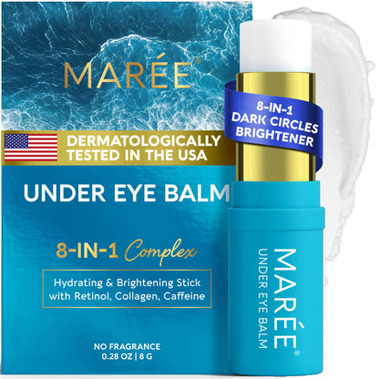 MAREE Under Eye Balm Stick Hydrating – Retinol Caffeine Under Eye Brightener Stick for Older Women – Collagen Undereye Cream - PrimeBioHealth - canada supplements