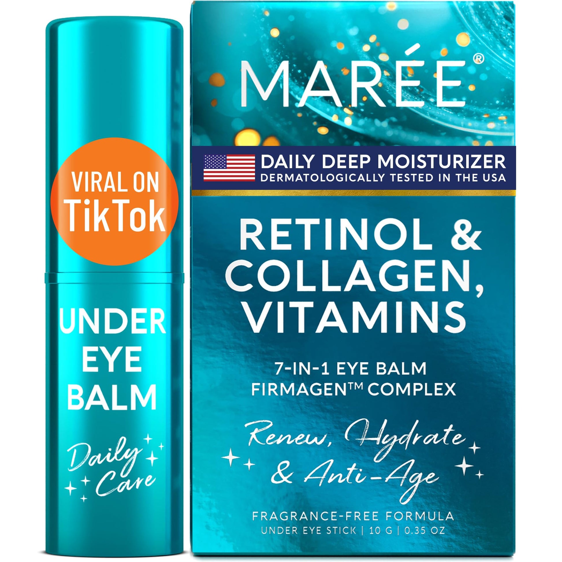 MAREE Under Eye Balm Stick with Retinol & Ceramide Complex – Facial Moisturizer for Dark Circles & Wrinkles - PrimeBioHealth - canada supplements