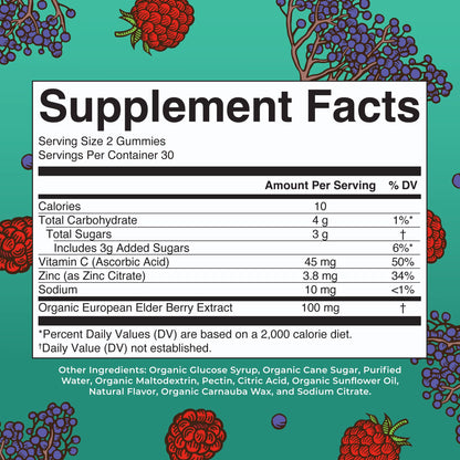 MaryRuth Organics Kids Immune Support Gummies | USDA Organic | Vitamin C, Zinc, and Elderberry Gummies for Kids| Immune Support for Ages 4+ | Vegan - PrimeBioHealth - canada supplements