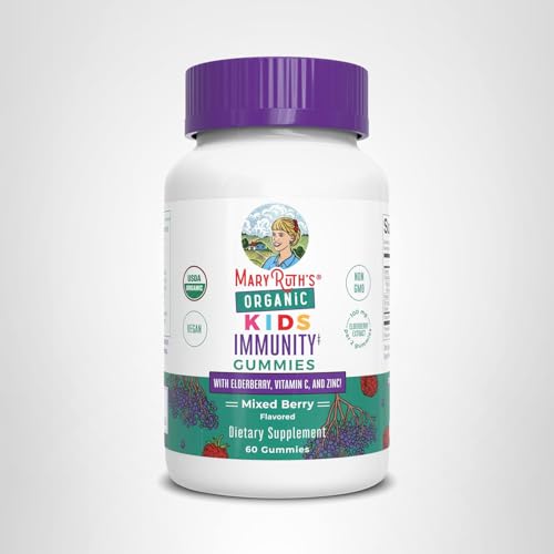 MaryRuth Organics Kids Immune Support Gummies | USDA Organic | Vitamin C, Zinc, and Elderberry Gummies for Kids| Immune Support for Ages 4+ | Vegan - PrimeBioHealth - canada supplements