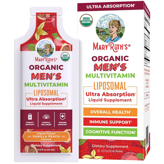MaryRuth Organics Multivitamin for Men | USDA Organic | Sugar Free Mens Multivitamin Liposomal | Liquid Vitamins for Men | - PrimeBioHealth - canada supplements