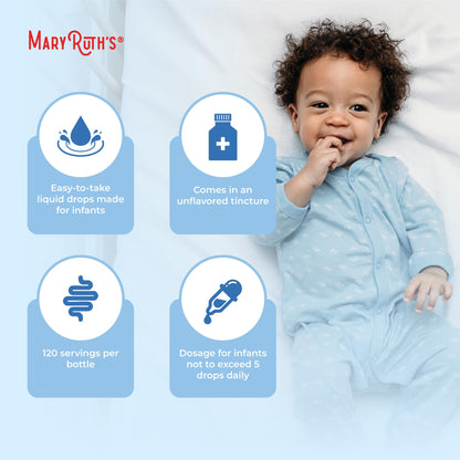 MaryRuth Organics USDA Organic Infant Liquid Probiotic Drops | Baby Essentials | Probiotics for Infants | Baby Probiotic Drops - PrimeBioHealth - canada supplements