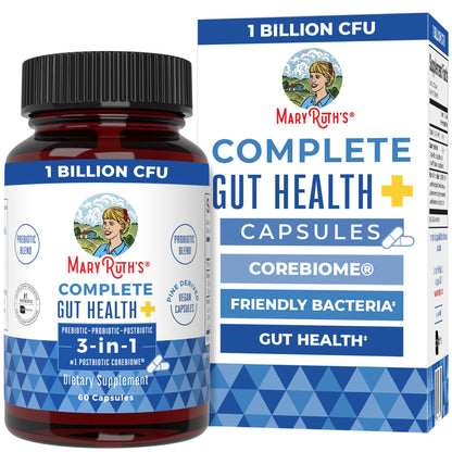 MARYRUTH'S Complete Gut Health+ Capsules | 5 Probiotic Blend | Butyrate | Corebiome® | Vegan Gut Support | Support Gastrointestinal Health & Microbiome - PrimeBioHealth - canada supplements
