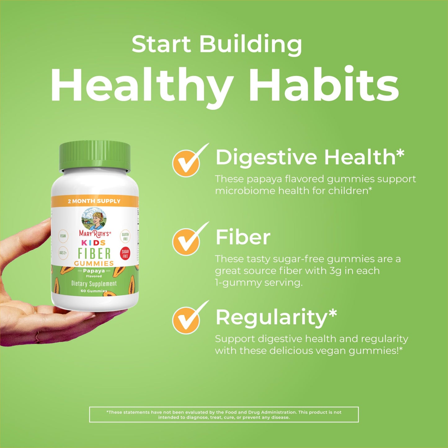 MARYRUTH'S Fiber Gummies for Kids | 2 Month Supply | Sugar Free | Soluble Fiber Supplement | Gut Health & Digestion Support - PrimeBioHealth - canada supplements