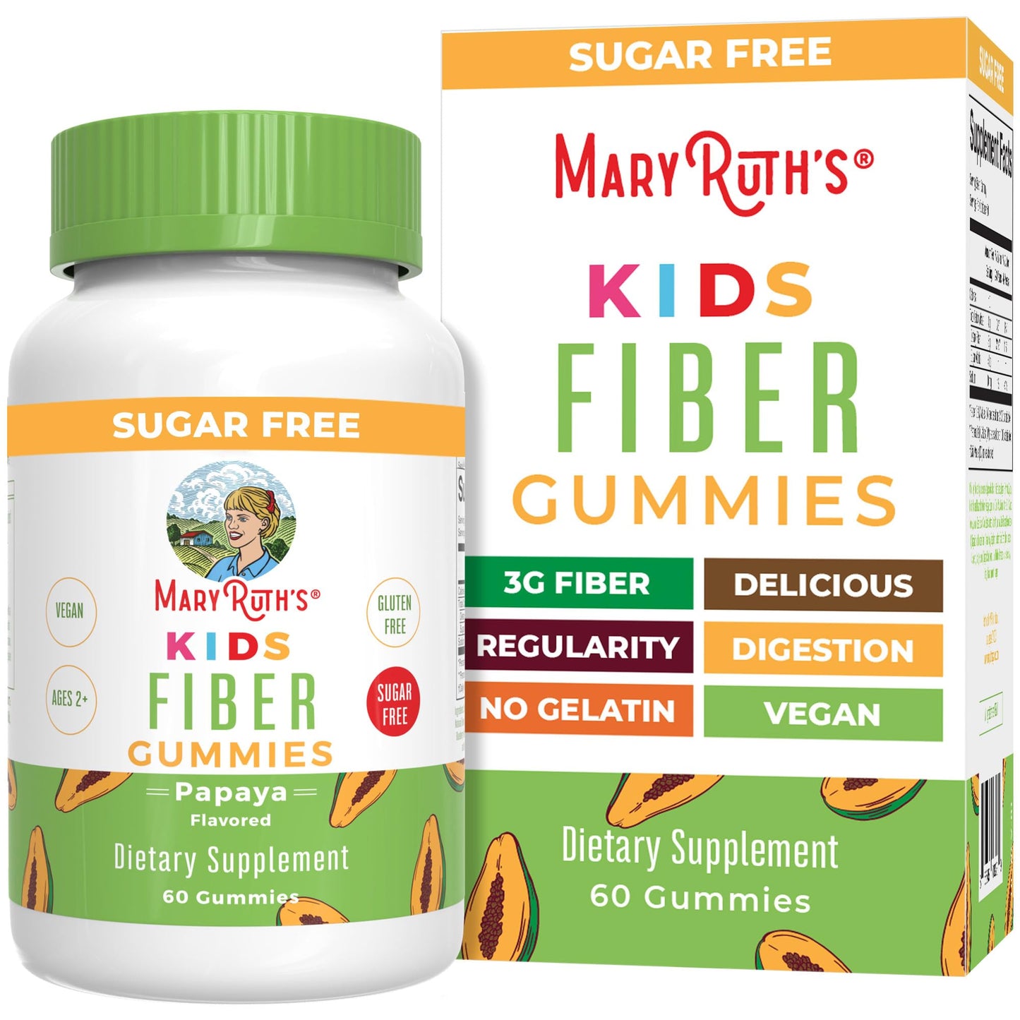 MARYRUTH'S Fiber Gummies for Kids | 2 Month Supply | Sugar Free | Soluble Fiber Supplement | Gut Health & Digestion Support - PrimeBioHealth - canada supplements