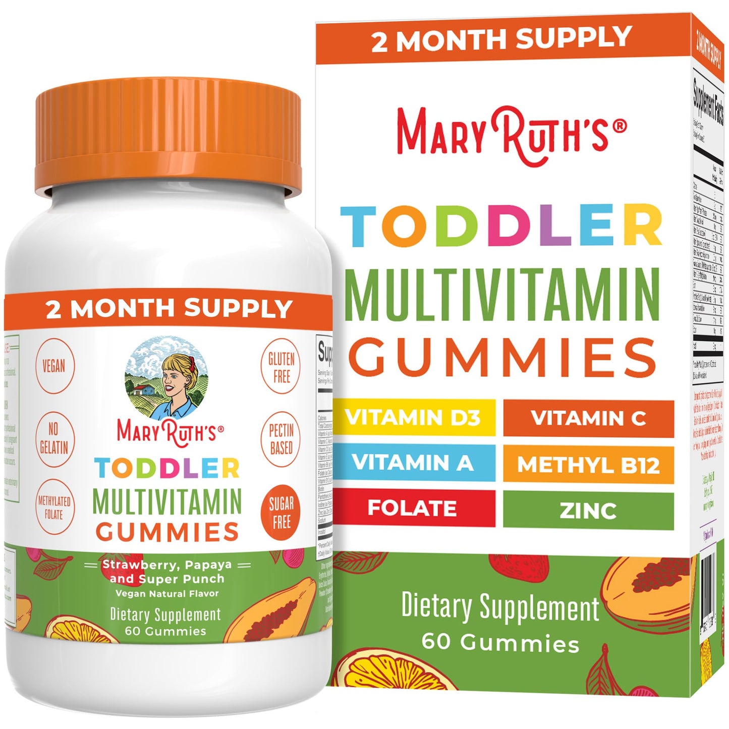 MARYRUTH'S Kids Vitamins | Multi | Sugar Free | 2 Month Supply | Kids Multivitamin Gummies for Ages 2+ | Vegan | Only 1 Gummy a Day | 60 Count - PrimeBioHealth - canada supplements
