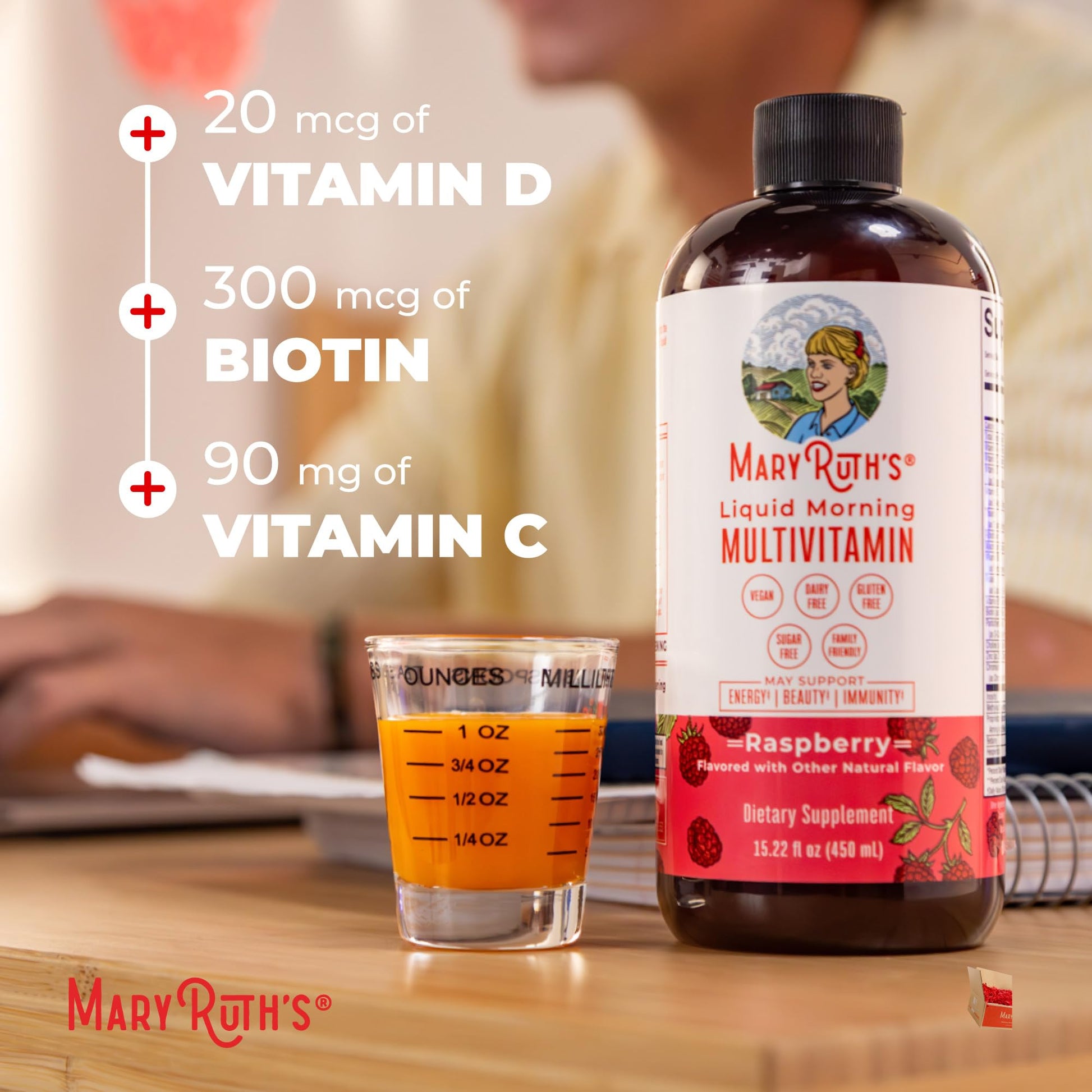 MARYRUTH'S Multivitamin for Women, Men & Kids | Liquid Morning Multivitamin | Vitamin A C D E B6 B12 Biotin Zinc - PrimeBioHealth - canada supplements