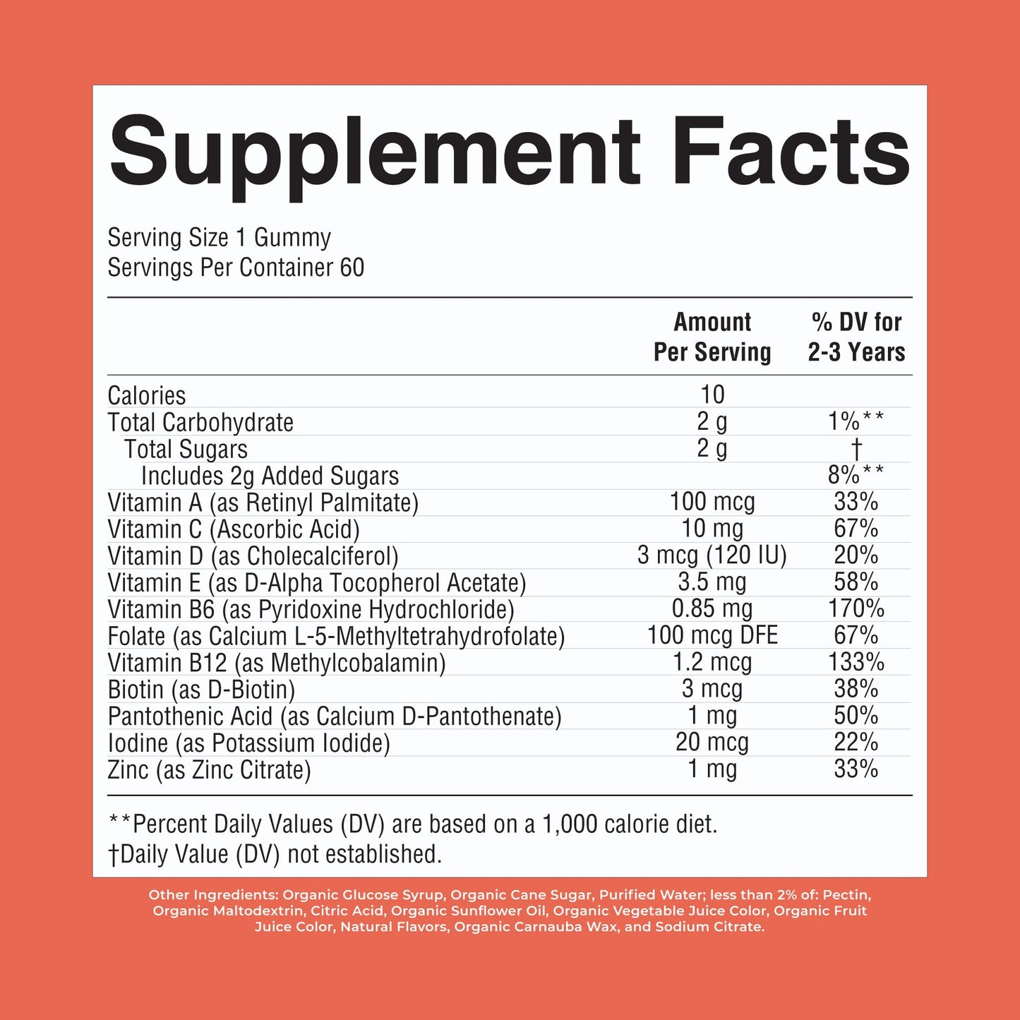 MARYRUTH'S Organic Toddler Multivitamin Gummies | Ages 4+ | Vitamin A, C, D, E, B6, B12, Biotin, Iodine, Zinc | Immunity | Bone & Teeth Health - PrimeBioHealth - canada supplements