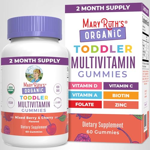 MARYRUTH'S Organic Toddler Multivitamin Gummies | Ages 4+ | Vitamin A, C, D, E, B6, B12, Biotin, Iodine, Zinc | Immunity | Bone & Teeth Health - PrimeBioHealth - canada supplements