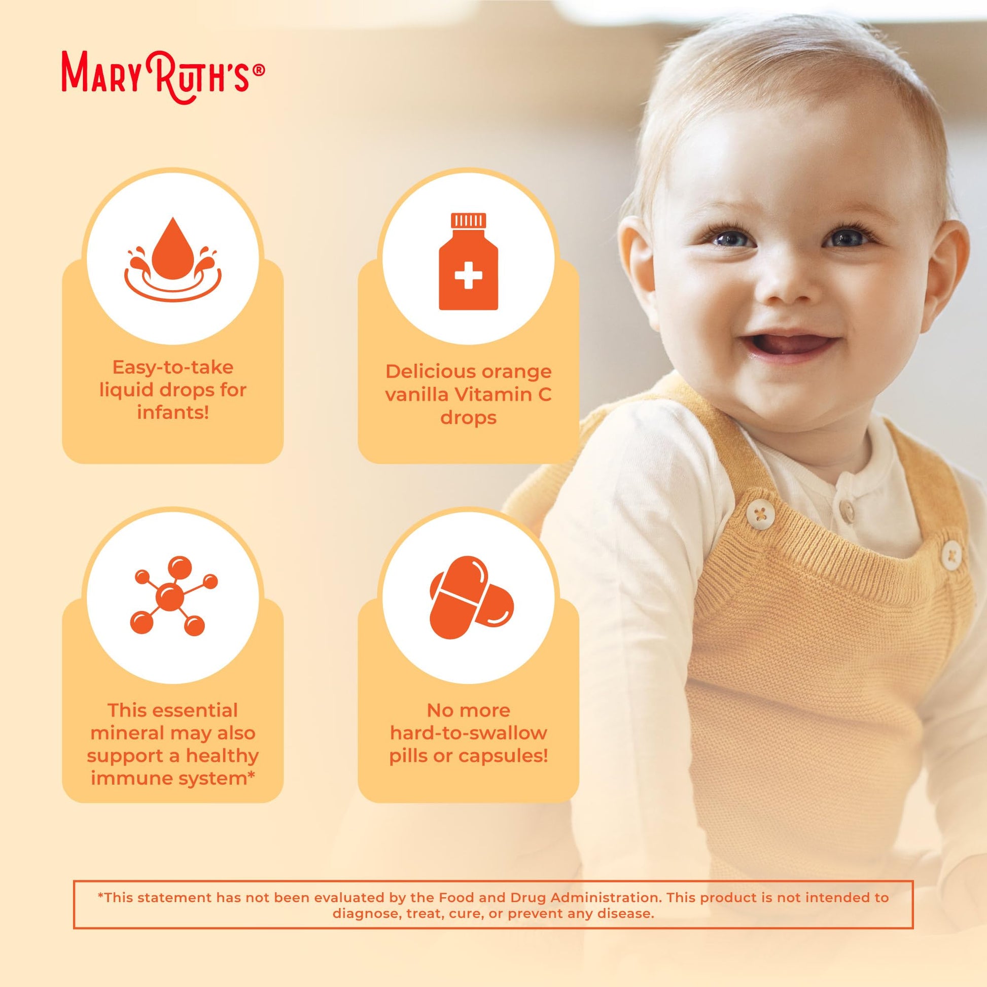 MARYRUTH'S Organic Toddler Vitamin C Drops for Immunity | Ages 1-3 Years | 15 mg Per Serving | Vitamin C for Immune Support & Overall Health | Vegan | Sugar Free | Gluten Free | Non-GMO | 30 Servings - PrimeBioHealth - canada supplements