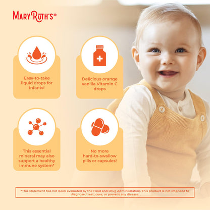 MARYRUTH'S Organic Toddler Vitamin C Drops for Immunity | Ages 1-3 Years | 15 mg Per Serving | Vitamin C for Immune Support & Overall Health | Vegan | Sugar Free | Gluten Free | Non-GMO | 30 Servings - PrimeBioHealth - canada supplements