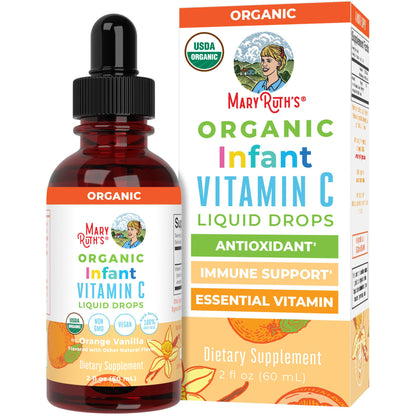 MARYRUTH'S Organic Toddler Vitamin C Drops for Immunity | Ages 1-3 Years | 15 mg Per Serving | Vitamin C for Immune Support & Overall Health | Vegan | Sugar Free | Gluten Free | Non-GMO | 30 Servings - PrimeBioHealth - canada supplements