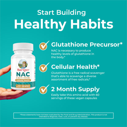 MARYRUTH'S Organics NAC Supplement N-Acetyl Cysteine | 2 Month Supply | NAC 1000mg per Serving | Vegan Capsules | Gluthamine Precursor | Amino Acid - PrimeBioHealth - canada supplements