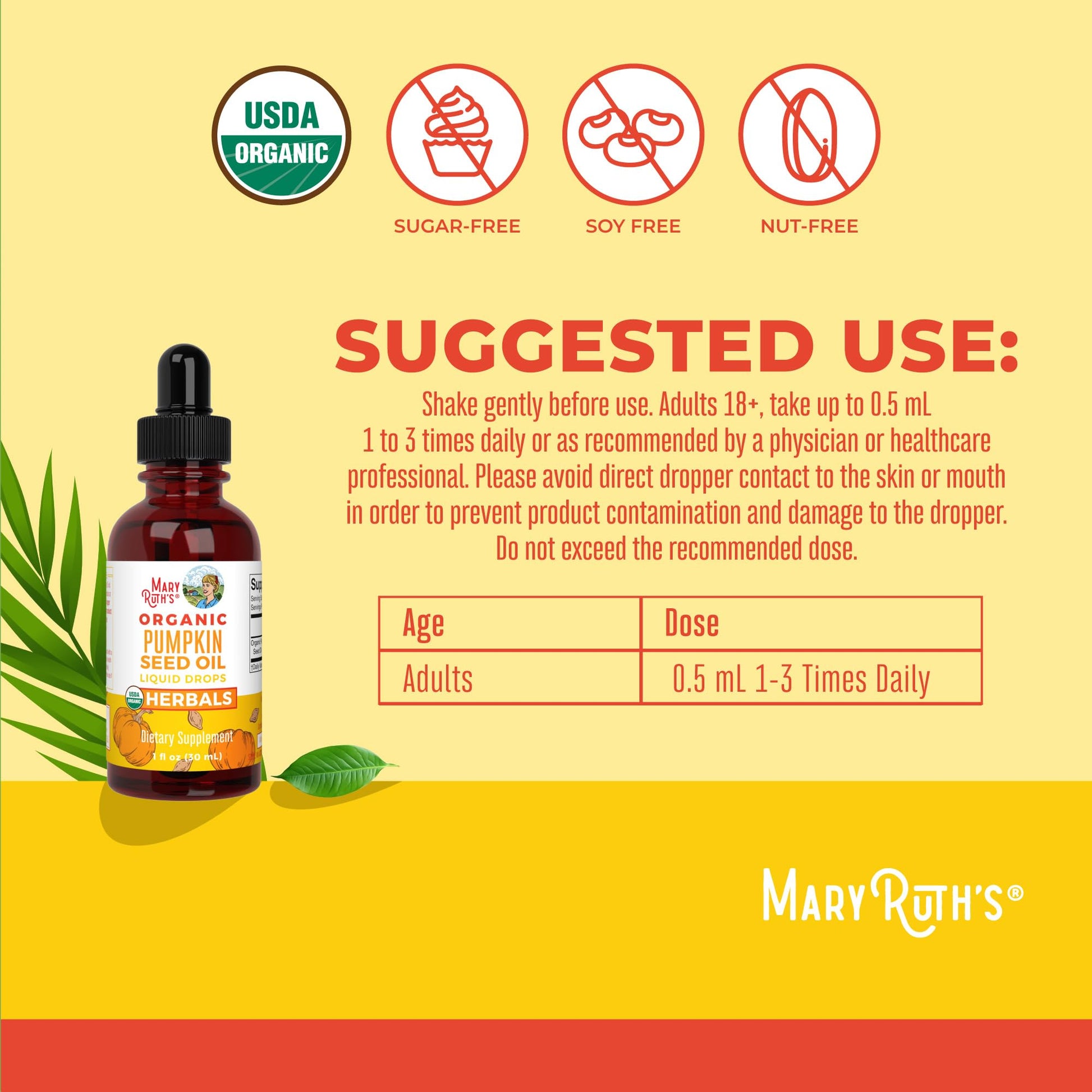 MARYRUTH'S Organics Pumpkin Seed Oil Cold Pressed | 2 Month Supply | USDA Organic Pumpkin Seed Liquid Drops for Men and Women | Urinary Health in Men - PrimeBioHealth - canada supplements