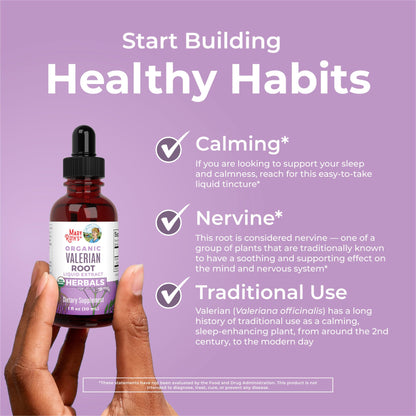 MARYRUTH'S Organics Valerian Root Liquid Drops | 2 Month Supply | Sugar Free | USDA Organic Valerian Root Drops | Support Sleep | Calm and Stress Relief - PrimeBioHealth - canada supplements