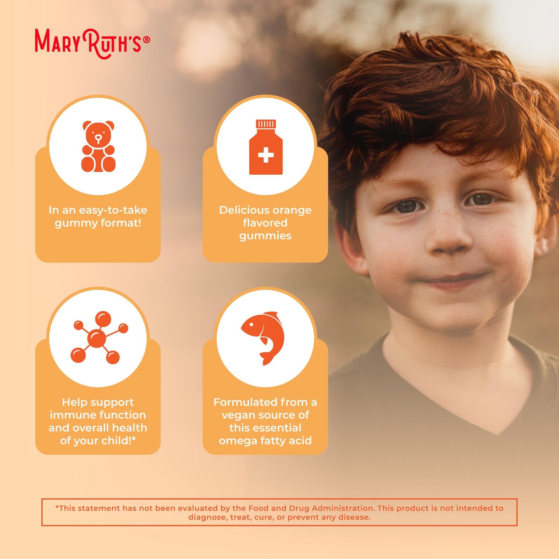 MARYRUTH'S Vegan Omega 3 Gummies for Kids 2+, 2 Month Supply, Sugar Free, Omega 3 Supplement with Vitamin C, Flaxseed Oil, Immune Support - PrimeBioHealth - canada supplements