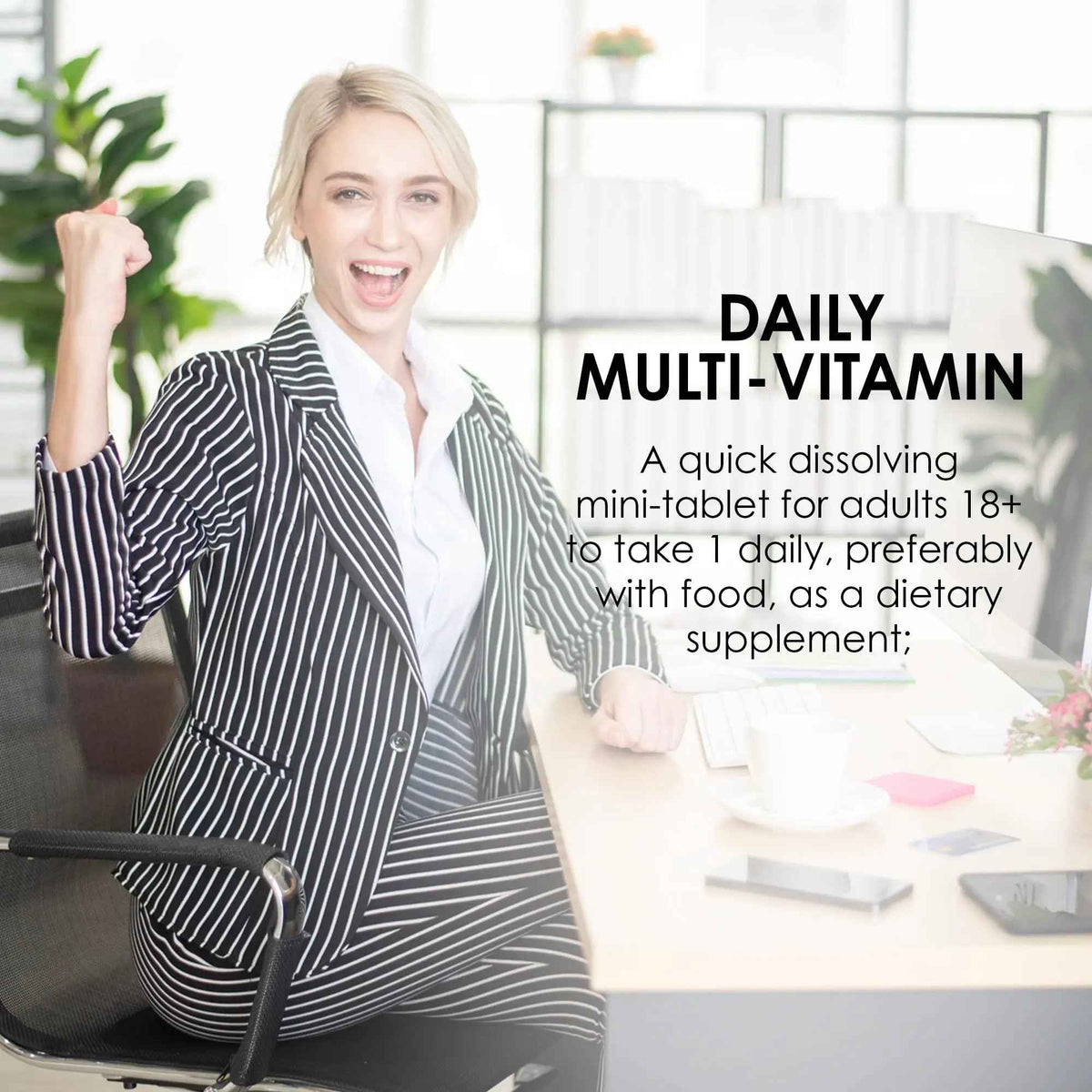 MASON NATURAL Mini Multi Vitamins, Vitamins A, C, D3, E, B1, B2, B3, B6, B12, Folate and Calcium for Overall Health, 1 Year Supply