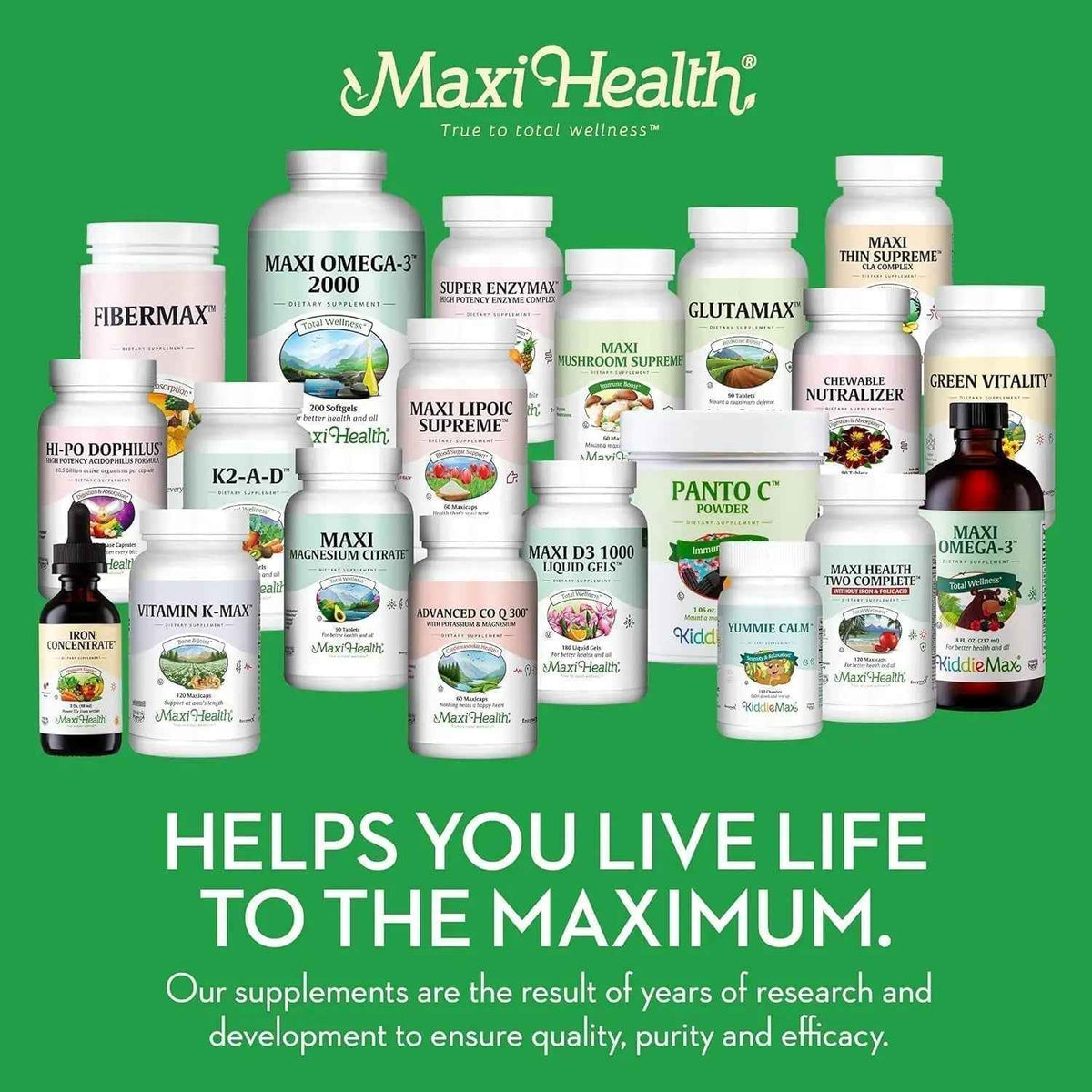 Maxi Health Chewable Multivitamin for Kids, Teens and Adults - Cherry Chewable Vitamins for Adults & Children