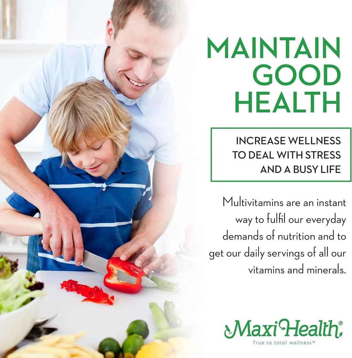 Maxi Health Chewable Multivitamin for Kids, Teens and Adults - Cherry Chewable Vitamins for Adults & Children