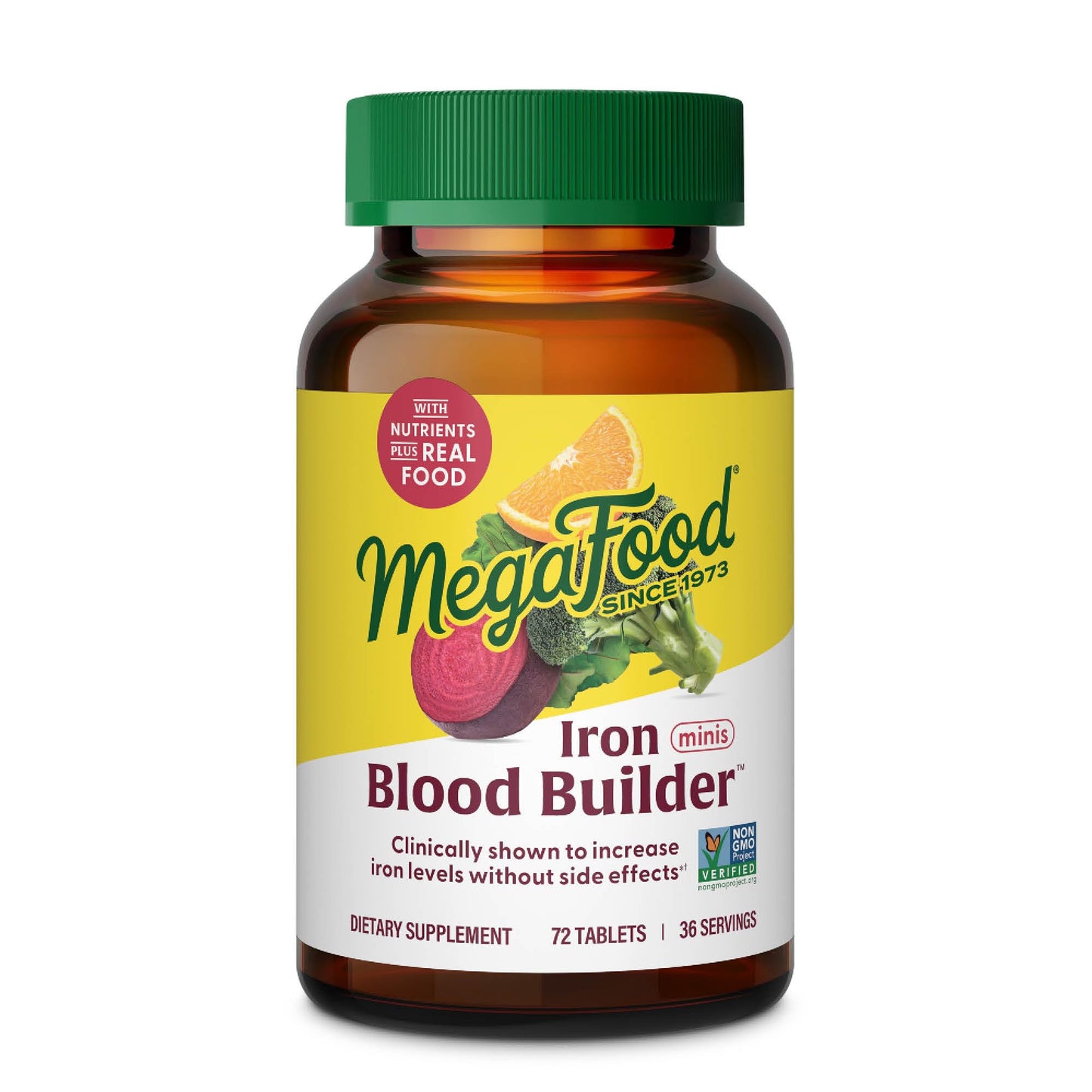 MegaFood Blood Builder Iron Supplement for Women & Men - Increase Iron Levels Without Side Effects - Combats Fatigue - Vitamin B12, Folic Acid & Vitamin C - PrimeBioHealth - canada supplements