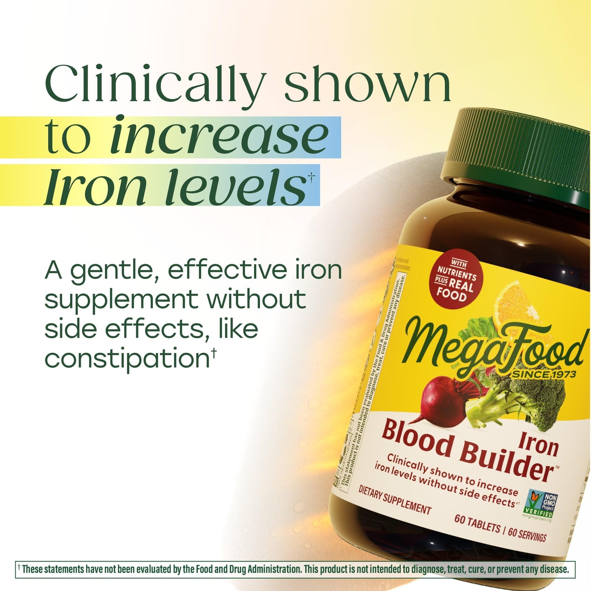 MegaFood Blood Builder Iron Supplement for Women & Men - Increase Iron Levels Without Side Effects - Combats Fatigue - with Vitamin B12, Folic Acid - PrimeBioHealth - canada supplements