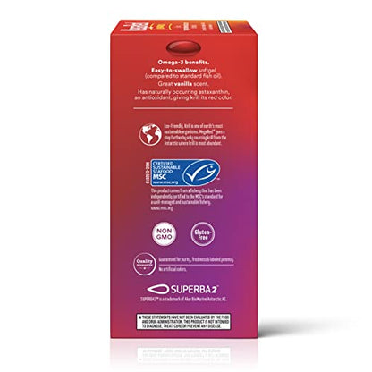 MegaRed Antarctic Krill Oil 500mg Omega 3 Fatty Acid Supplement, Extra Strength EPA & DHA Krill Oil Softgels (90cnt Box), Astaxanthin - PrimeBioHealth - canada supplements