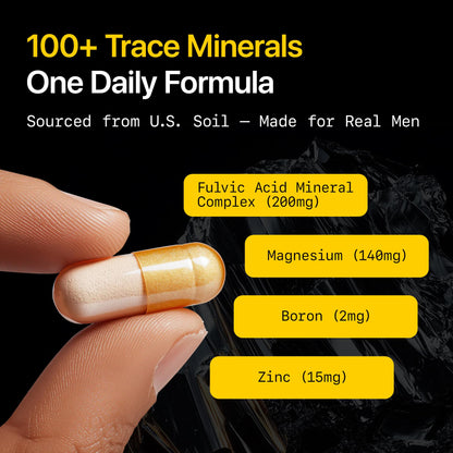 Menerals Mens Multivitamin – Powerful All in One Mineral Supplement for Men – Natural Trace Minerals with Fulvic Acid from Rich American Soil - PrimeBioHealth - canada supplements