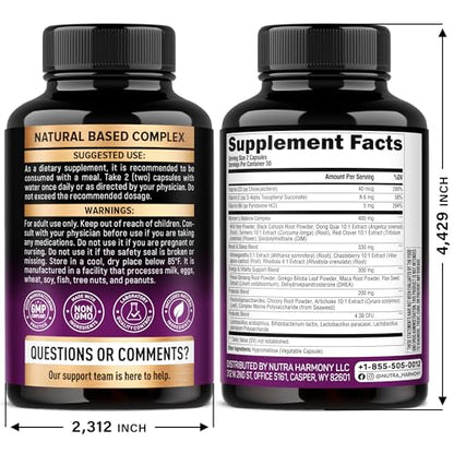 Menopause Supplements for Women - Dong Quai, Black Cohosh, Pre & Probiotics - Sweats & Hot Flashes Relief - Digestion, Sleep & Mood Support - 25-in-1 Perimenopause Complex - PrimeBioHealth - canada supplements