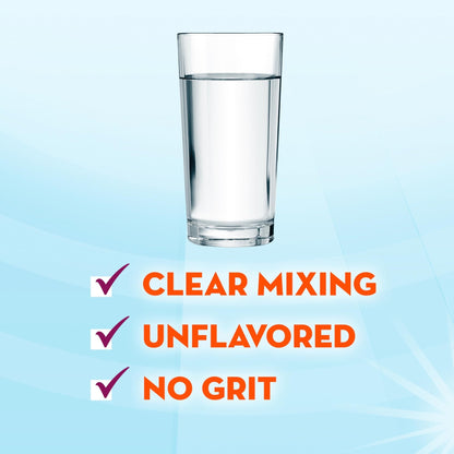 Metamucil Fiber Supplement, Unflavored Clear Mixing Powder, No Grit, No Sugar Added, Plant Based Prebiotic Fiber Supplement - PrimeBioHealth - canada supplements