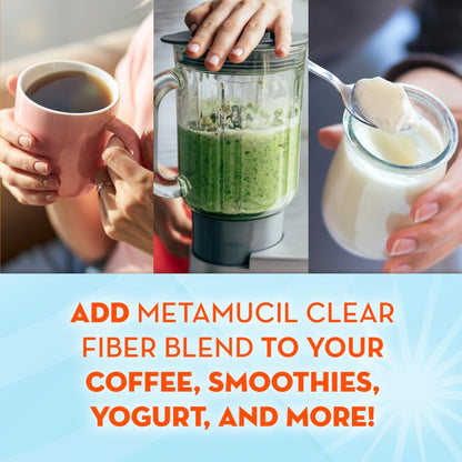 Metamucil Fiber Supplement, Unflavored Clear Mixing Powder, No Grit, No Sugar Added, Plant Based Prebiotic Fiber Supplement - PrimeBioHealth - canada supplements